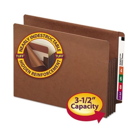 Smead Smead, HEAVY-DUTY REDROPE END TAB TUFF POCKETS, 3.5in EXPANSION, LETTER SIZE, REDROPE, 10PK 73780